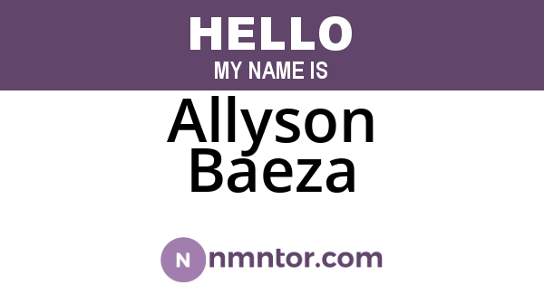 Allyson Baeza