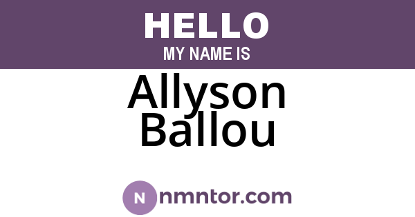 Allyson Ballou