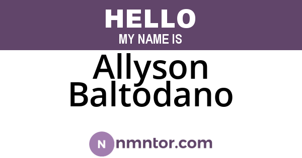 Allyson Baltodano