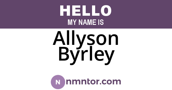 Allyson Byrley