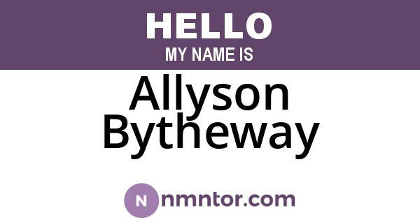 Allyson Bytheway