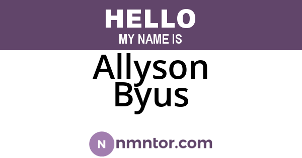 Allyson Byus