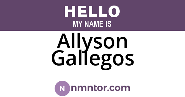Allyson Gallegos