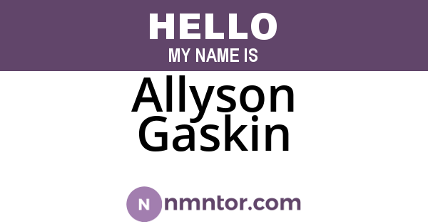 Allyson Gaskin