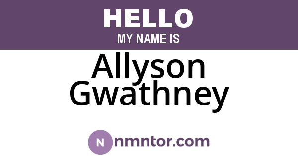 Allyson Gwathney