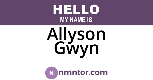 Allyson Gwyn