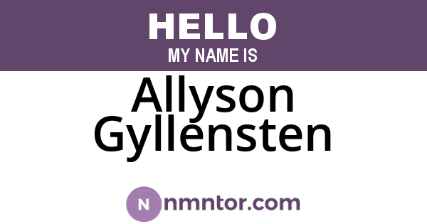 Allyson Gyllensten