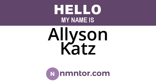 Allyson Katz