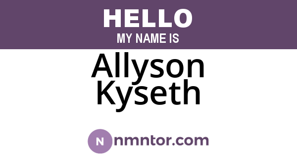 Allyson Kyseth