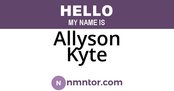 Allyson Kyte