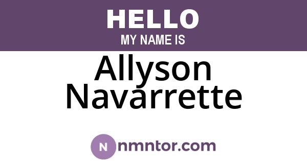 Allyson Navarrette