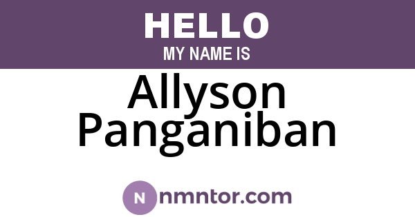 Allyson Panganiban