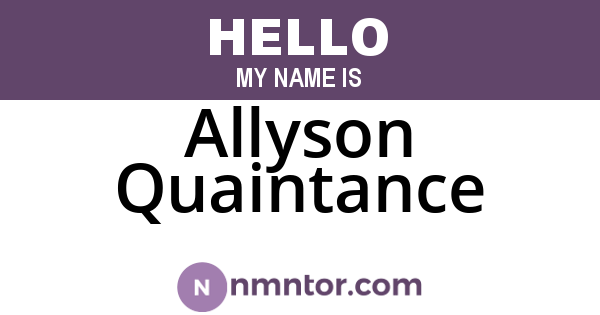 Allyson Quaintance