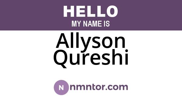 Allyson Qureshi