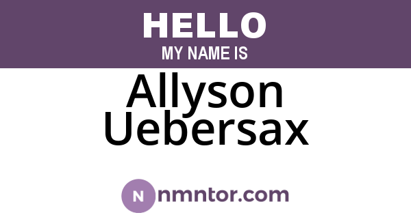 Allyson Uebersax