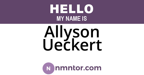 Allyson Ueckert