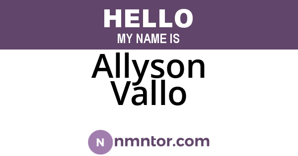 Allyson Vallo