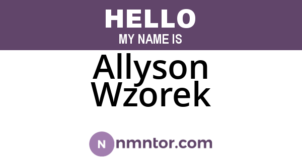 Allyson Wzorek