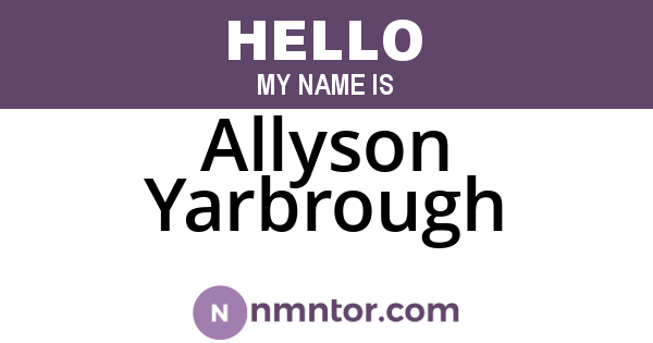 Allyson Yarbrough