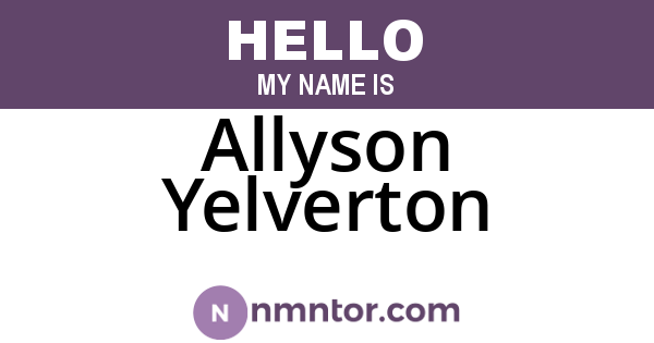 Allyson Yelverton