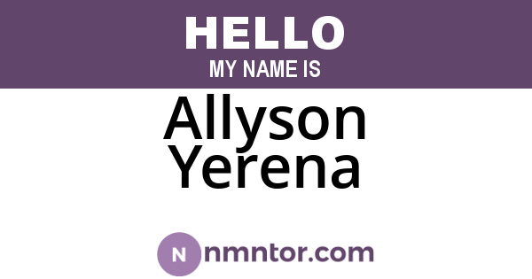 Allyson Yerena