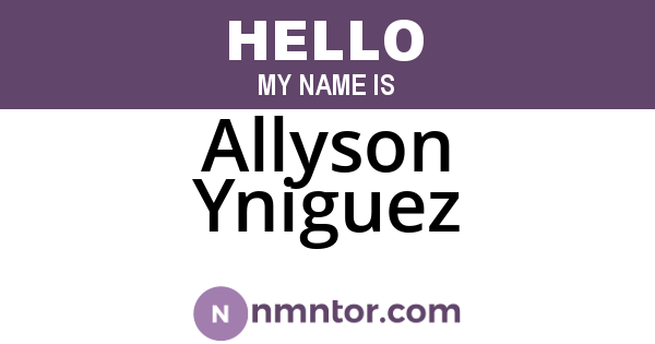 Allyson Yniguez