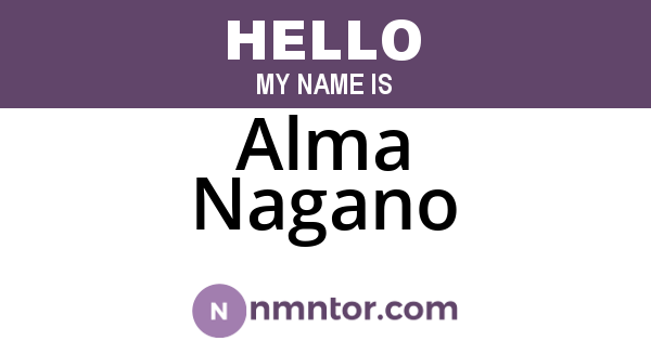 Alma Nagano
