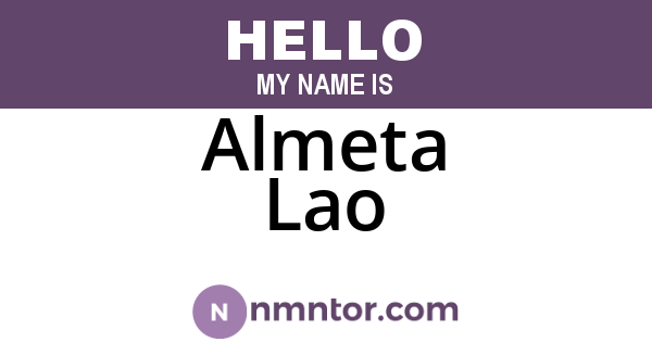 Almeta Lao