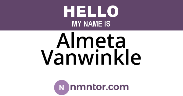 Almeta Vanwinkle