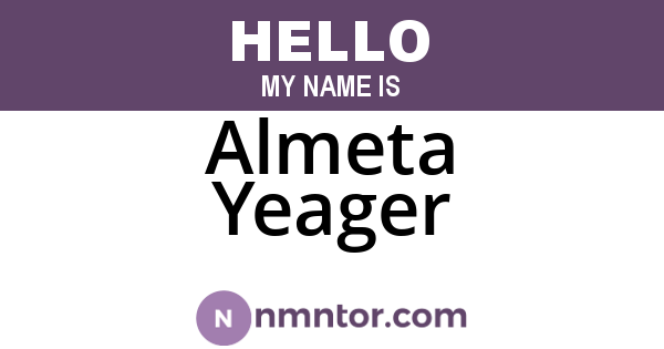 Almeta Yeager