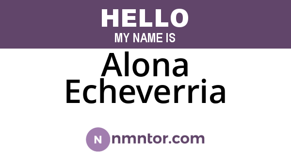 Alona Echeverria