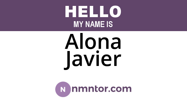 Alona Javier