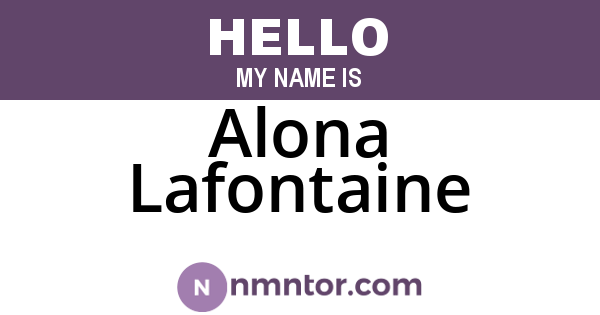 Alona Lafontaine