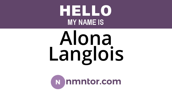 Alona Langlois