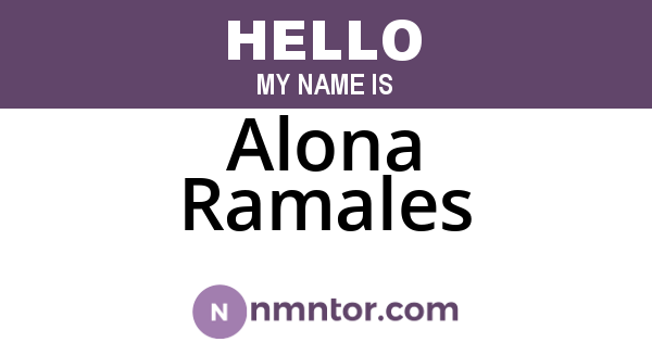 Alona Ramales
