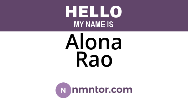 Alona Rao