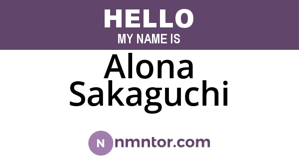 Alona Sakaguchi