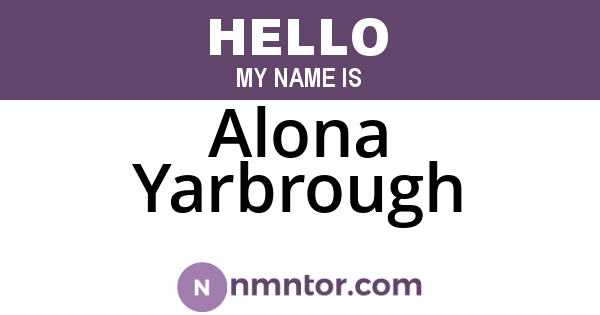 Alona Yarbrough