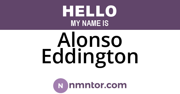 Alonso Eddington