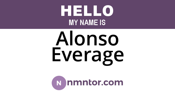 Alonso Everage