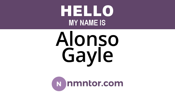 Alonso Gayle