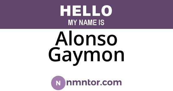 Alonso Gaymon