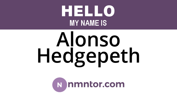 Alonso Hedgepeth