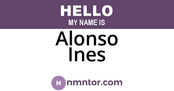 Alonso Ines