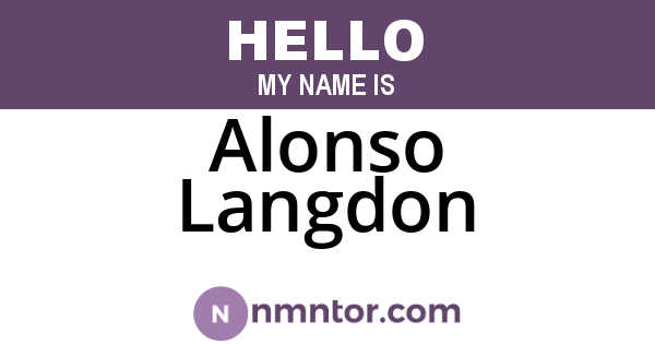 Alonso Langdon