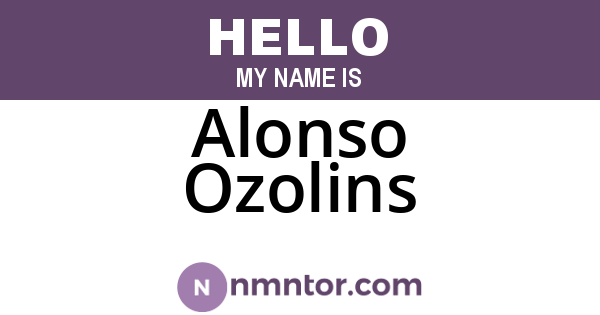 Alonso Ozolins