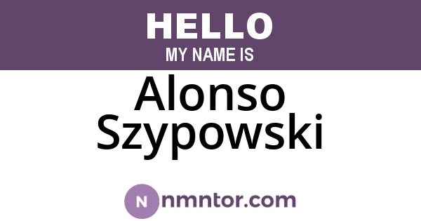 Alonso Szypowski
