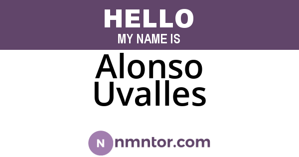 Alonso Uvalles