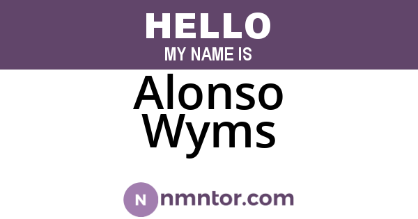 Alonso Wyms