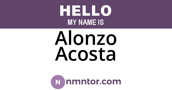 Alonzo Acosta